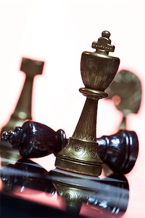 simsearch:640-01351370,k - Chess board and chess pieces Stock Photo - Premium Royalty-Free, Code: 640-03261043