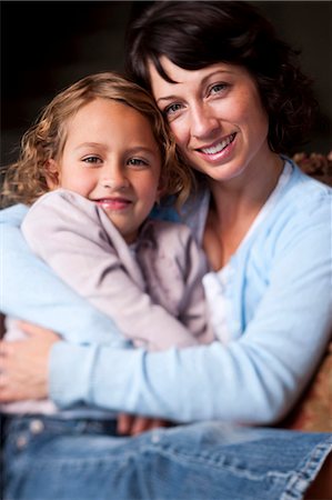 simsearch:640-01601434,k - Mother and daughter smiling Stock Photo - Premium Royalty-Free, Code: 640-03261264