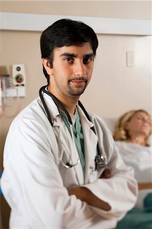 portrait doctor patient hospital - Closeup of doctor Stock Photo - Premium Royalty-Free, Code: 640-03261398