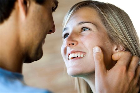 Closeup of couple smiling Stock Photo - Premium Royalty-Free, Code: 640-03261448