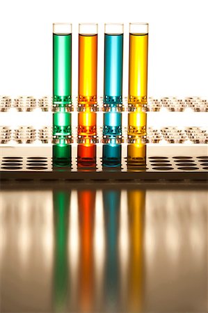 Multi-colored test tubes Foto de stock - Sin royalties Premium, Código: 640-03261491