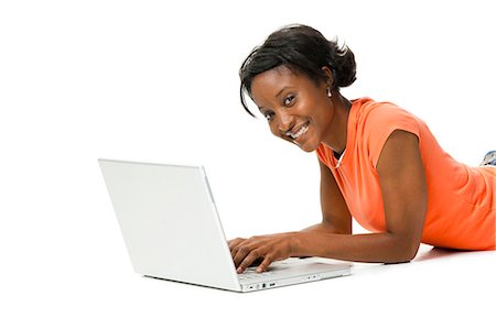 Femme avec ordinateur portable Photographie de stock - Premium Libres de Droits, Code: 640-03261557