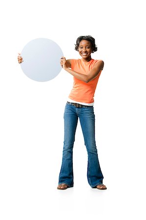 simsearch:640-01355807,k - Woman standing with blank sign Stock Photo - Premium Royalty-Free, Code: 640-03261571