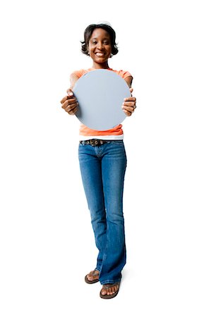 simsearch:640-01355807,k - Woman standing with blank sign Stock Photo - Premium Royalty-Free, Code: 640-03261572