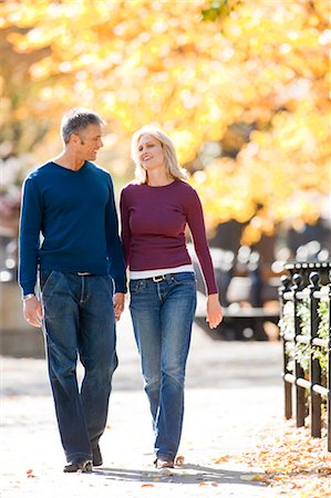 Couple walking outdoors Stock Photo - Premium Royalty-Free, Code: 640-03261894