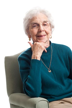elderly woman posing - Portrait of a mature woman posing Stock Photo - Premium Royalty-Free, Code: 640-03262562