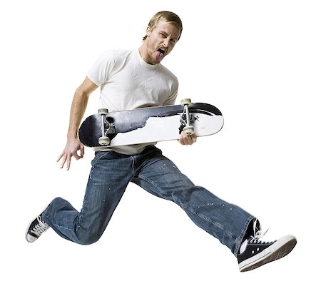 simsearch:640-02775275,k - Mann mit einem skateboard Stockbilder - Premium RF Lizenzfrei, Bildnummer: 640-03263293