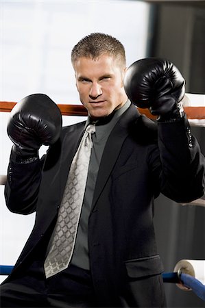 simsearch:640-03263517,k - Businessman boxing Stock Photo - Premium Royalty-Free, Code: 640-03263493