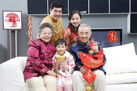 A portrait of happy family Stock Photo - Premium Royalty-Free, Code: 642-01735321
