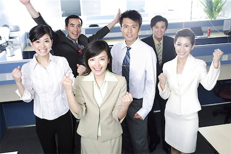 Portrait of business people smiling Stock Photo - Premium Royalty-Free, Code: 642-01735718