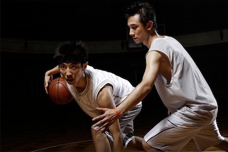 simsearch:642-01735997,k - Basketball players playing one on one Stock Photo - Premium Royalty-Free, Code: 642-01736002