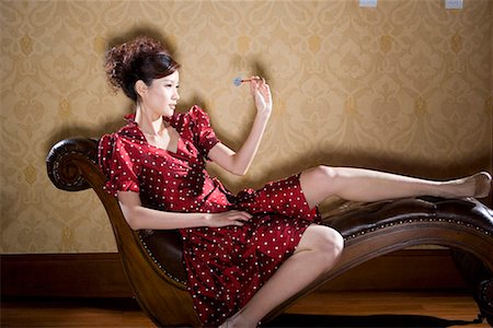 one fashionable woman darting Stock Photo - Premium Royalty-Free, Code: 642-02004945