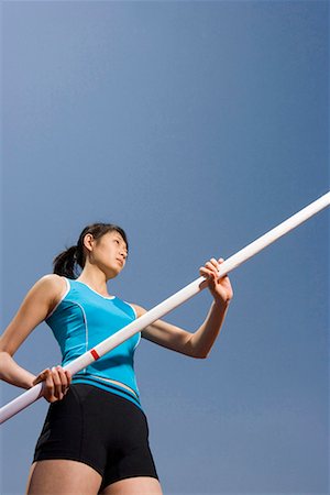 a female pole vault jumper Stock Photo - Premium Royalty-Free, Code: 642-02005262