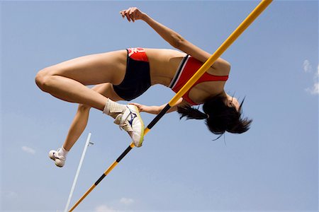 a female pole vault jumper Stock Photo - Premium Royalty-Free, Code: 642-02005273