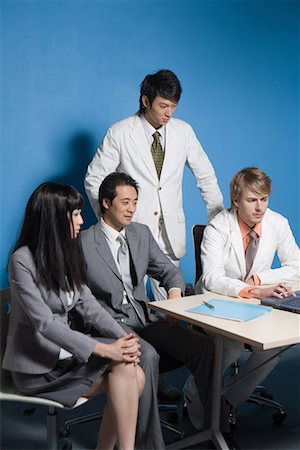 simsearch:642-02005998,k - a business woman and three men Stock Photo - Premium Royalty-Free, Code: 642-02006014