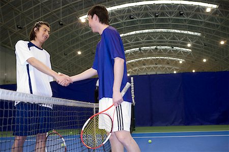 two male tennis players Stock Photo - Premium Royalty-Free, Code: 642-02006748