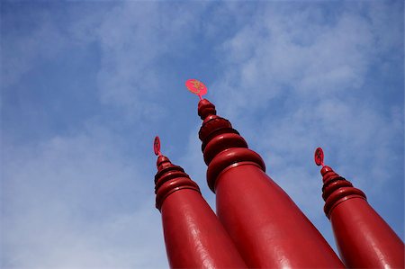 singapore not city - Red spires from Hindu Temple. Foto de stock - Sin royalties Premium, Código: 655-03082776
