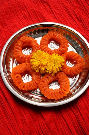 Indian sweets on silver tray. Stock Photo - Premium Royalty-Free, Code: 655-03082772