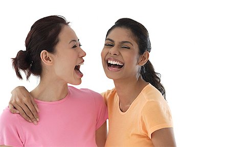 simsearch:656-01765624,k - Two women laughing Stock Photo - Premium Royalty-Free, Code: 656-01765948