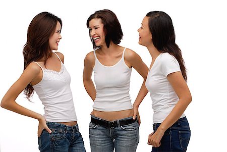 simsearch:656-01765624,k - Three Young woman laughing Stock Photo - Premium Royalty-Free, Code: 656-01765965