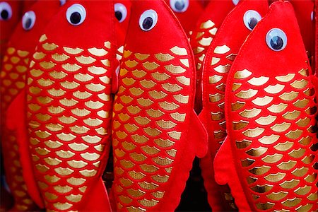 Red paper fish, Chinese New Year decorations Stock Photo - Premium Royalty-Free, Code: 656-01772581