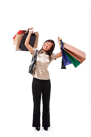 shopaholic - Woman carrying many shopping bags Foto de stock - Sin royalties Premium, Código: 656-01773147