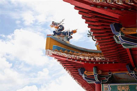Detail of Chinese rooftop Stock Photo - Premium Royalty-Free, Code: 656-02371826