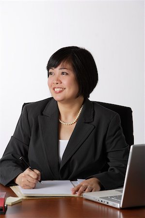 filipinas - business woman smiling Foto de stock - Sin royalties Premium, Código: 656-02879627