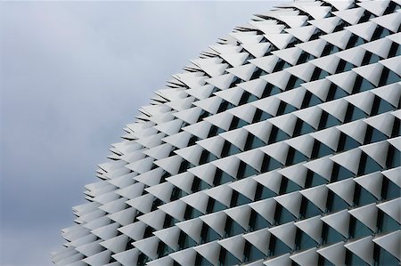 futuristic architecture - Closeup of Esplanade,Singapore. Stock Photo - Premium Royalty-Free, Code: 656-03076210