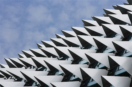 Gros plan de la toiture du théâtre Esplanade, Singapour. Photographie de stock - Premium Libres de Droits, Code: 656-03076272