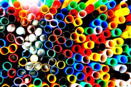 photographic effects - Lots of coloured straws Stock Photo - Premium Royalty-Free, Code: 659-06154186