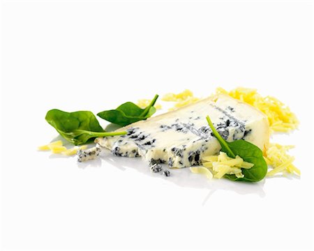 Blue cheese, grated cheese and baisl Stock Photo - Premium Royalty-Free, Code: 659-06154271