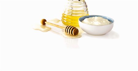 Honey and Greek yogurt Foto de stock - Sin royalties Premium, Código: 659-06154510