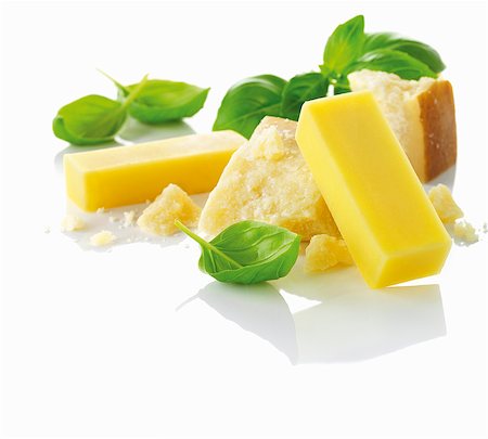 simsearch:659-03529233,k - Gruyere, Parmesan and basil Stock Photo - Premium Royalty-Free, Code: 659-06154511