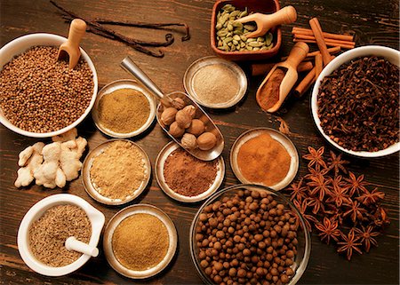 simsearch:659-06186668,k - Many different spices Foto de stock - Royalty Free Premium, Número: 659-06155327