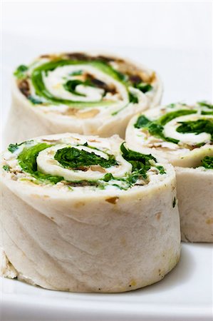 Tortilla rolls filled with goats' cheese and salad Stock Photo - Premium Royalty-Free, Code: 659-06155583