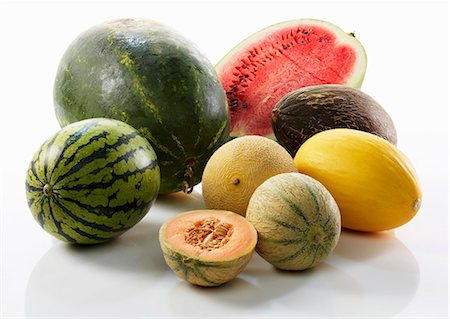 Various types of melons Foto de stock - Royalty Free Premium, Número: 659-06155663