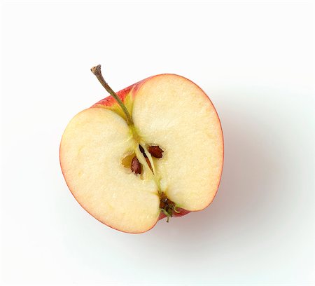 simsearch:659-06307071,k - Half an apple, seen from above Foto de stock - Sin royalties Premium, Código: 659-06155781