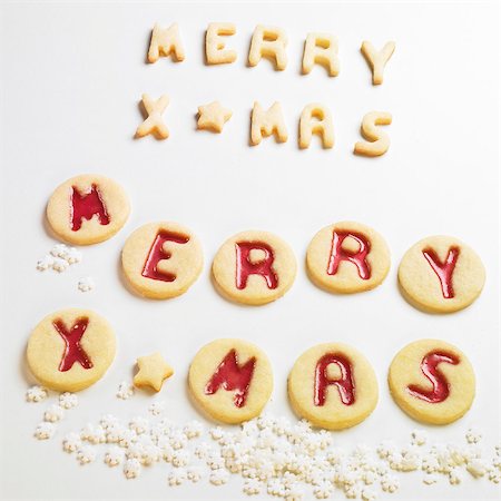 festive cookies - MERRY XMAS biscuits Stock Photo - Premium Royalty-Free, Code: 659-06155935