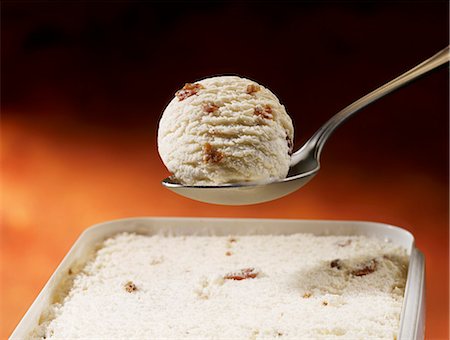 simsearch:659-06494432,k - A scoop of walnut ice cream on a spoon Stock Photo - Premium Royalty-Free, Code: 659-06155947