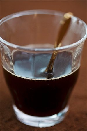 spirits alcohol glass - A glass of coffee and rum Stock Photo - Premium Royalty-Free, Code: 659-06155997