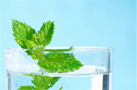 peppermint - Fresh peppermint in a glass of water Stock Photo - Premium Royalty-Free, Code: 659-06156007