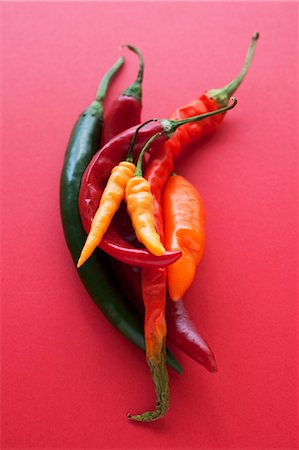 red and yellow capsicum types - Various chillies Stock Photo - Premium Royalty-Free, Code: 659-06151253