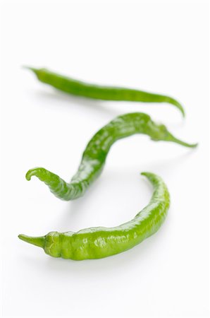 Trois piments verts Photographie de stock - Premium Libres de Droits, Code: 659-06151494