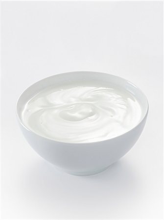 plain (simple) - A bowl of creamy natural yogurt Stock Photo - Premium Royalty-Free, Code: 659-06152076