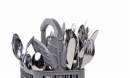 A cutlery basket Foto de stock - Sin royalties Premium, Código: 659-06152638