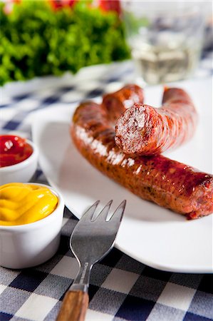 fried sausage recipe - Loukaniko (Greek pork sausage) Stock Photo - Premium Royalty-Free, Code: 659-06152797