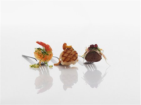 Various appetizers on forks Foto de stock - Sin royalties Premium, Código: 659-06153131
