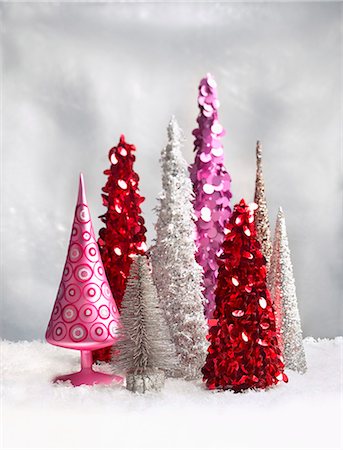 Collection of Decorative Christmas Trees Stock Photo - Premium Royalty-Free, Code: 659-06153446