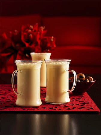 Eggnog in three glasses Stock Photo - Premium Royalty-Free, Code: 659-06153510